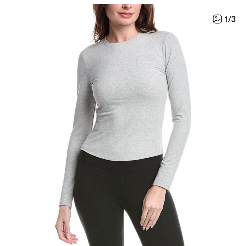 Sweaty Betty Essential Sculpt Long Sleeve Tee XL Grey Performance Compression